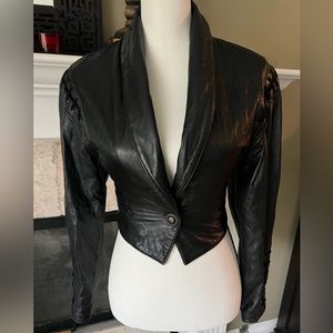 Michael Hoban for North Beach Leather vintage  genuine leather jacket, Size 3/4